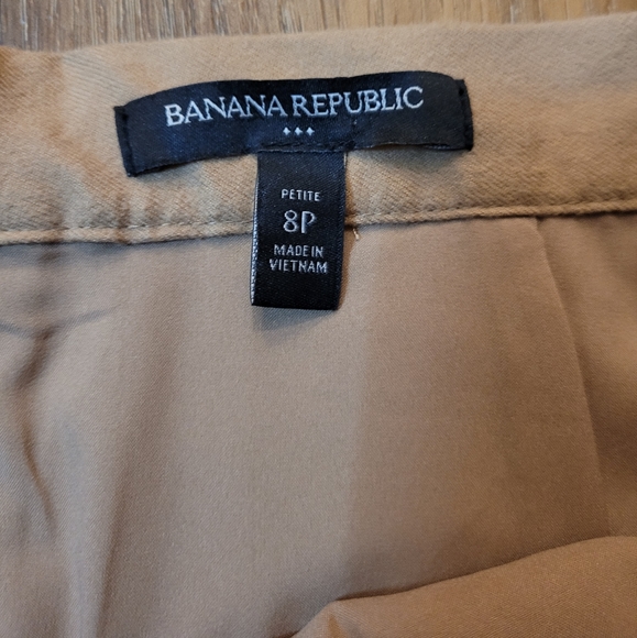 Banana Republic Camel Faux Wrap Skirt Size 8 Petite - Picture 8 of 8